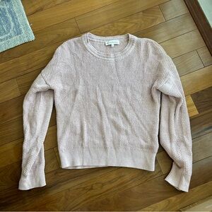 White and Warren Pink Knit Sweater size Small